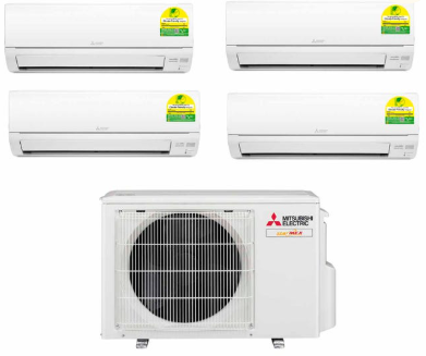 MITSUBISHI STARMEX SYSTEM 4 (9000BTU X 3, 12000BTU X 1)